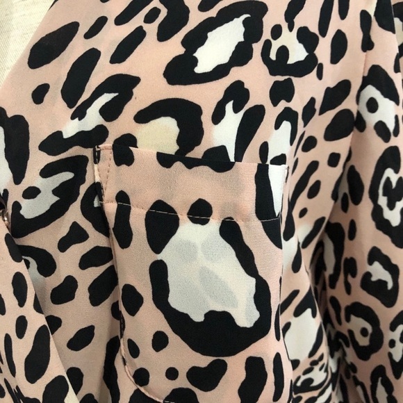 Topshop Animal Print Faux Wrap Top - Picture 10 of 13